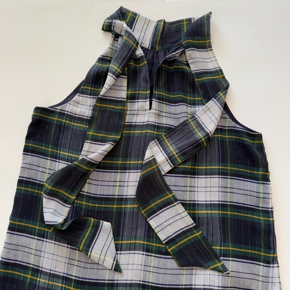 J. Crew Plaid Blouse - Black, Green, White - Picture 6 of 8